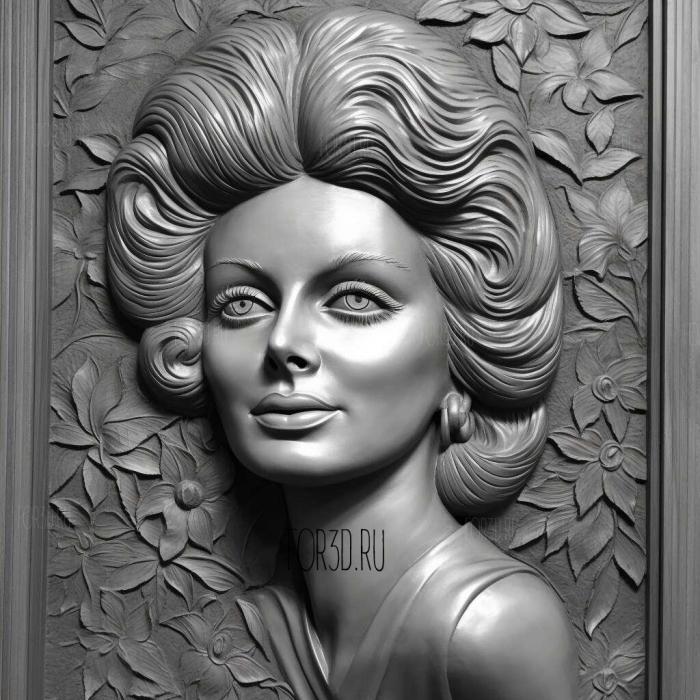 Sophia Loren 3 stl model for CNC